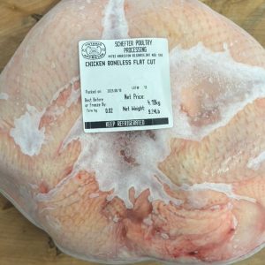 flattened whole chicken